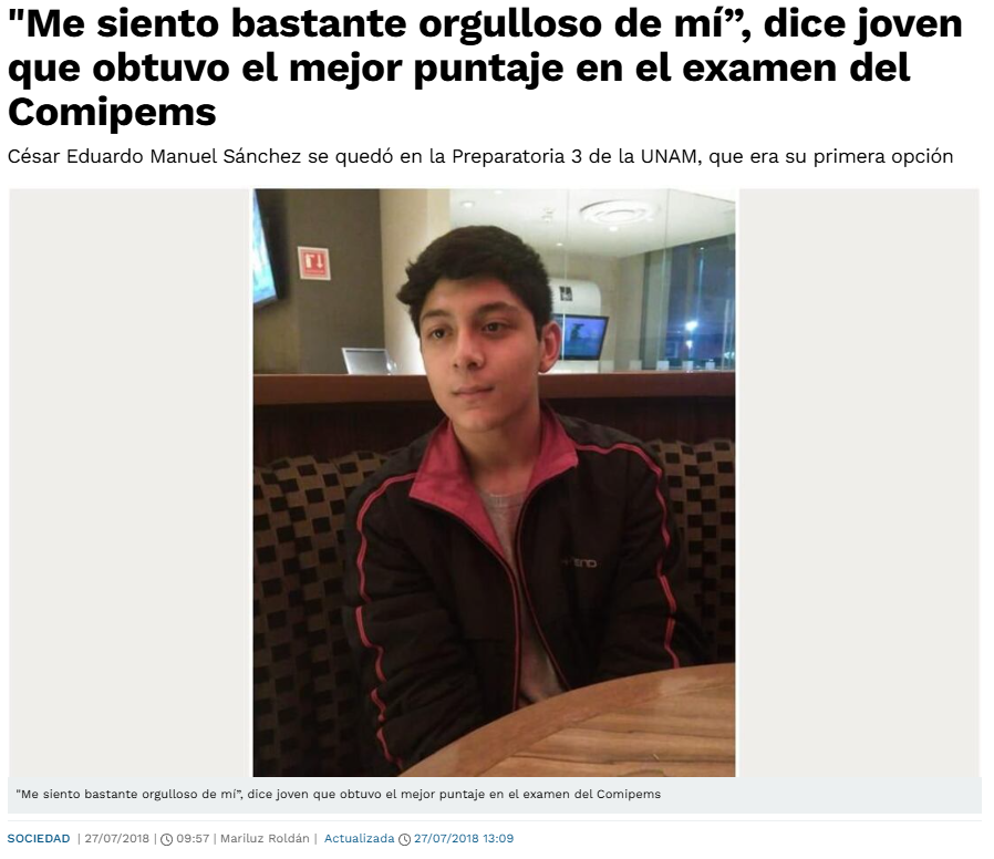 Examen perfecto ingreso al bachillerato ECOEMS